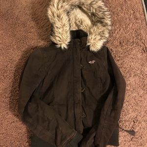Fur lined hooded hollister jacket